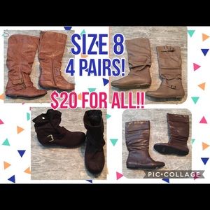 **$10 FOR 4 PAIRS OF BOOTS!!!